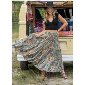 NATURAL LIFE Multicolor Bohemian Maxi Skirt